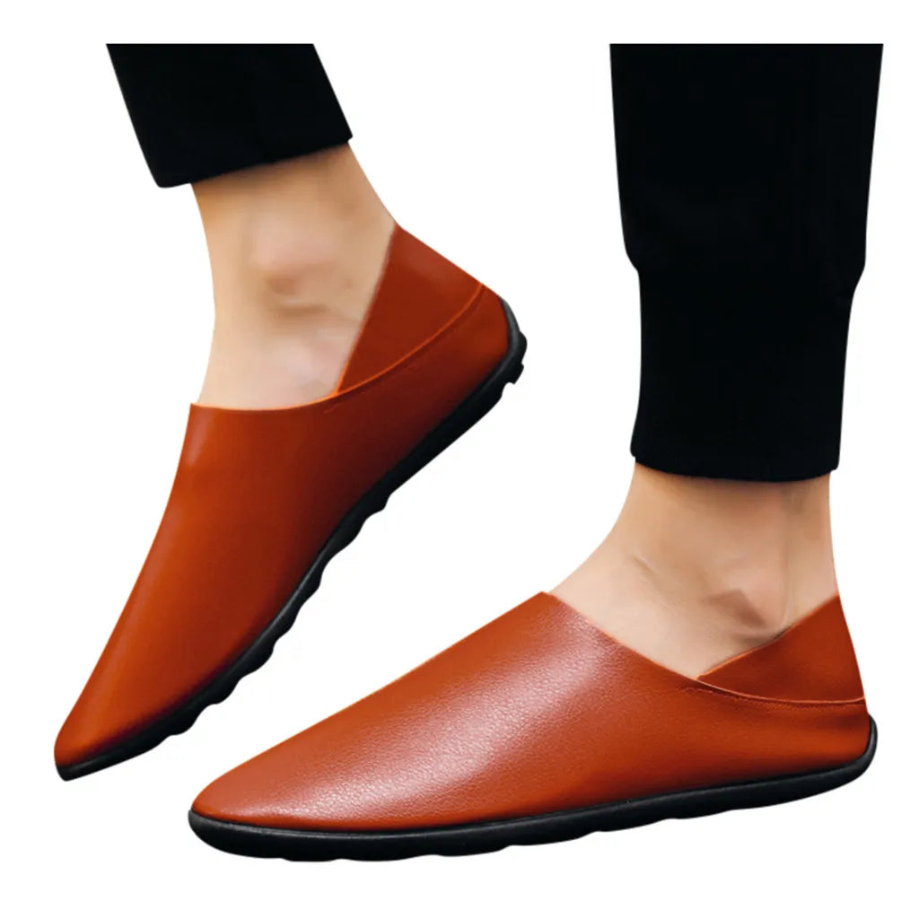 Men's Breathable Artificial Leather Loafers - Fashion Slip-On Business & Leisure Shoes