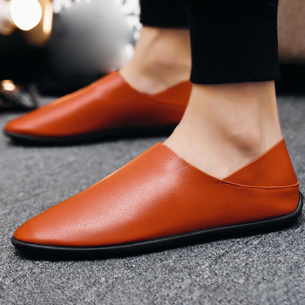 Men's Breathable Artificial Leather Loafers - Fashion Slip-On Business & Leisure Shoes