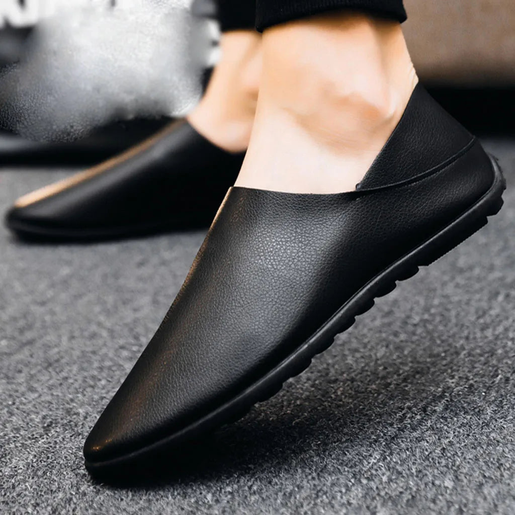 Men's Breathable Artificial Leather Loafers - Fashion Slip-On Business & Leisure Shoes