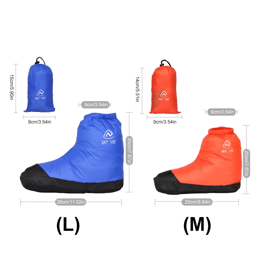 Down Booties Socks - Ultralight Warm Winter Footwear