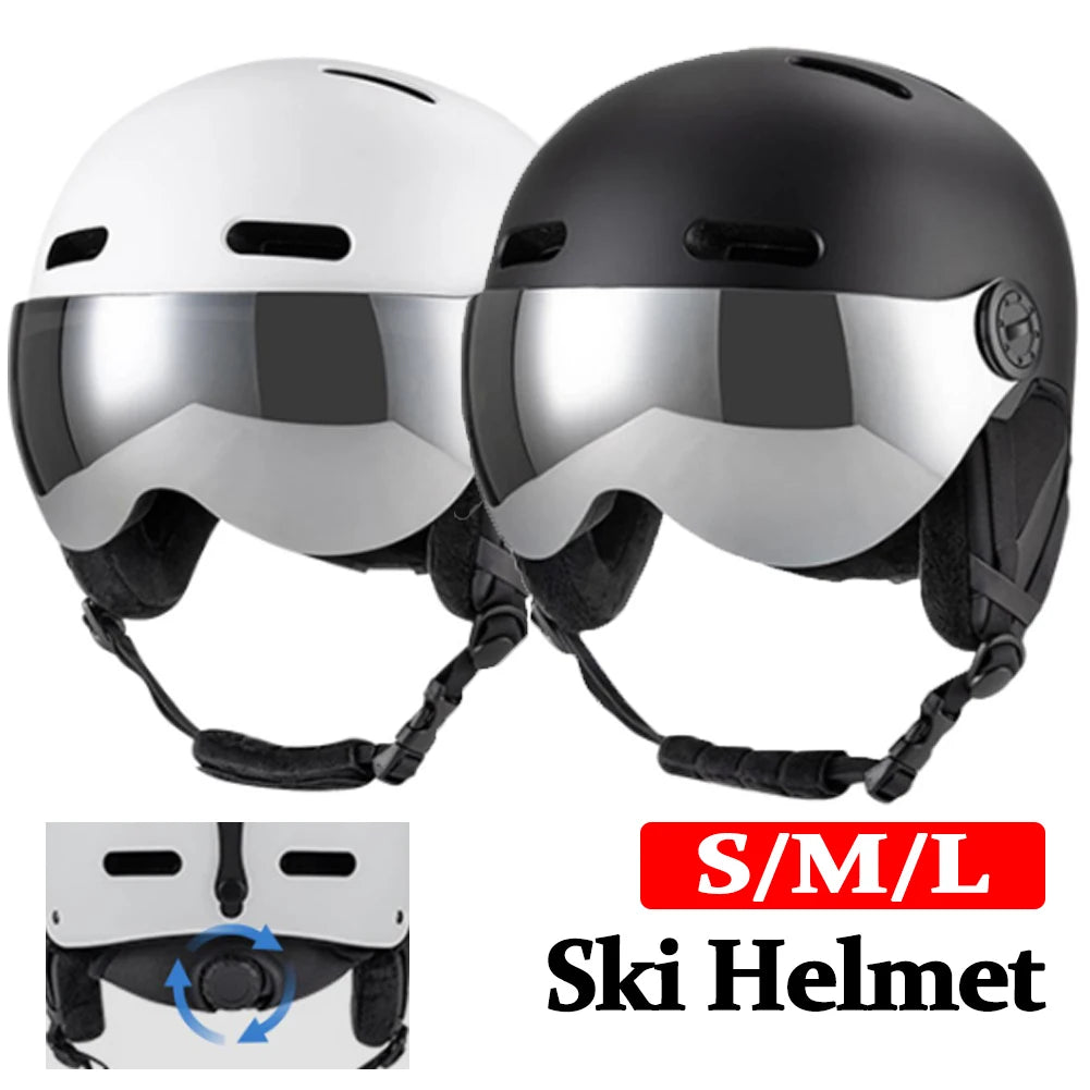 Ski Helmet with Goggles for Men & Women - Lightweight Winter Safety