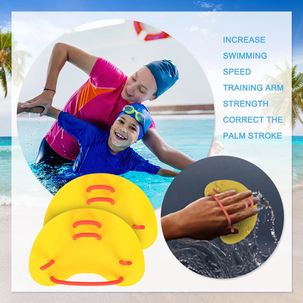Silicone Swimming Paddles Training Gloves