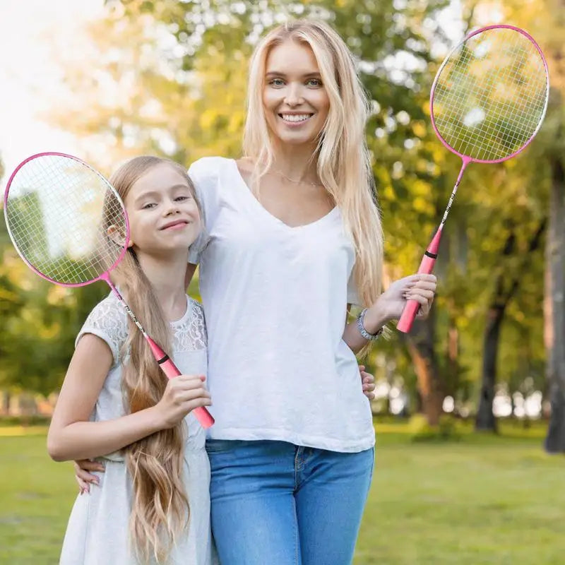 Portable Badminton Set with Carrying Bag & 3 Shuttlecocks