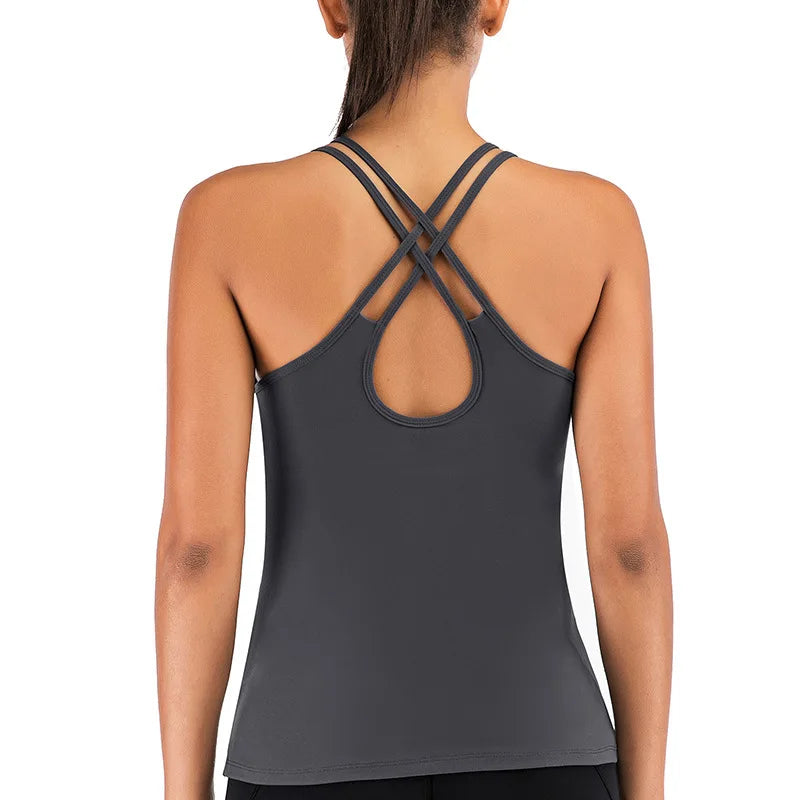 Women's Open Back Workout Tank Top