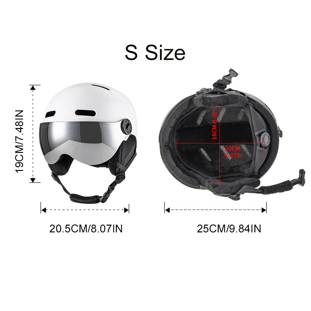 Ski Helmet with Goggles for Men & Women - Lightweight Winter Safety