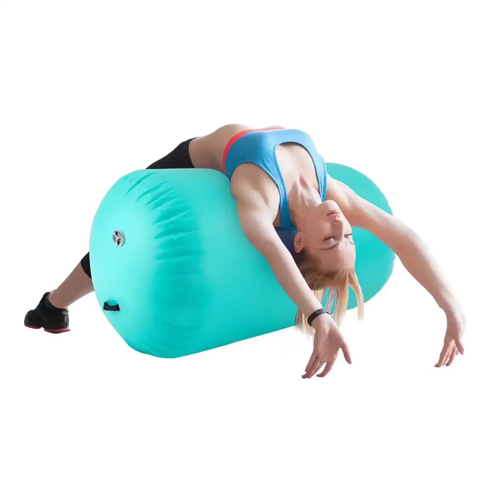 Air Roller Gymnastics Barrel Tumble Mat - Green