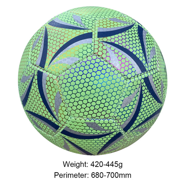 Luminous Reflective Soccer Ball – Size 5, Glow in the Dark