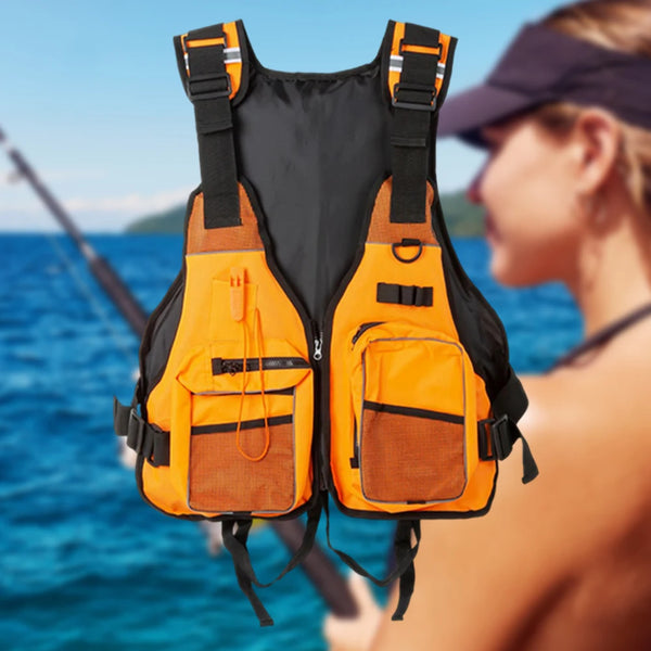 Multi-functional Life Jacket with Pockets for Kayaking, Rafting & Boating
