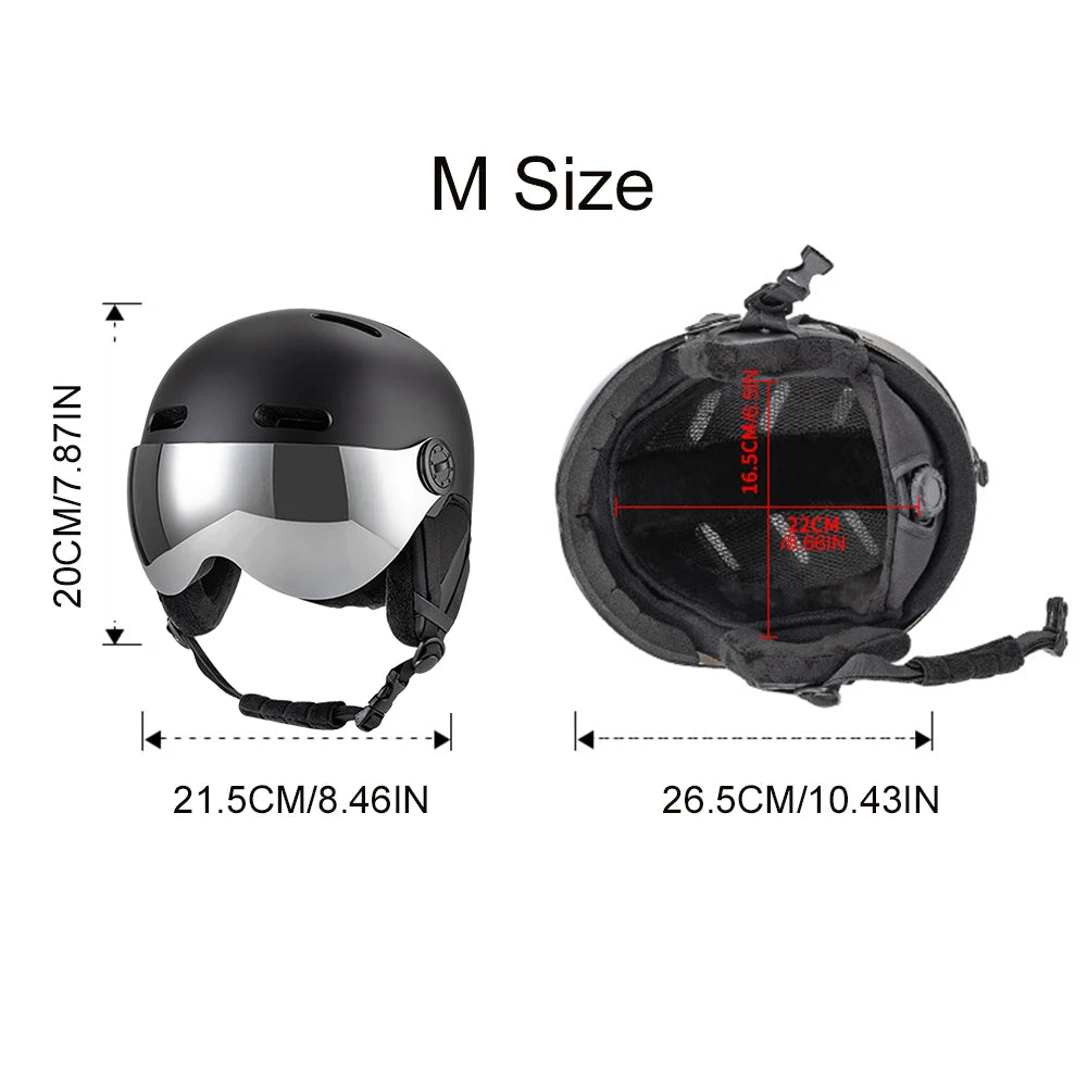 Ski Helmet with Goggles for Men & Women - Lightweight Winter Safety