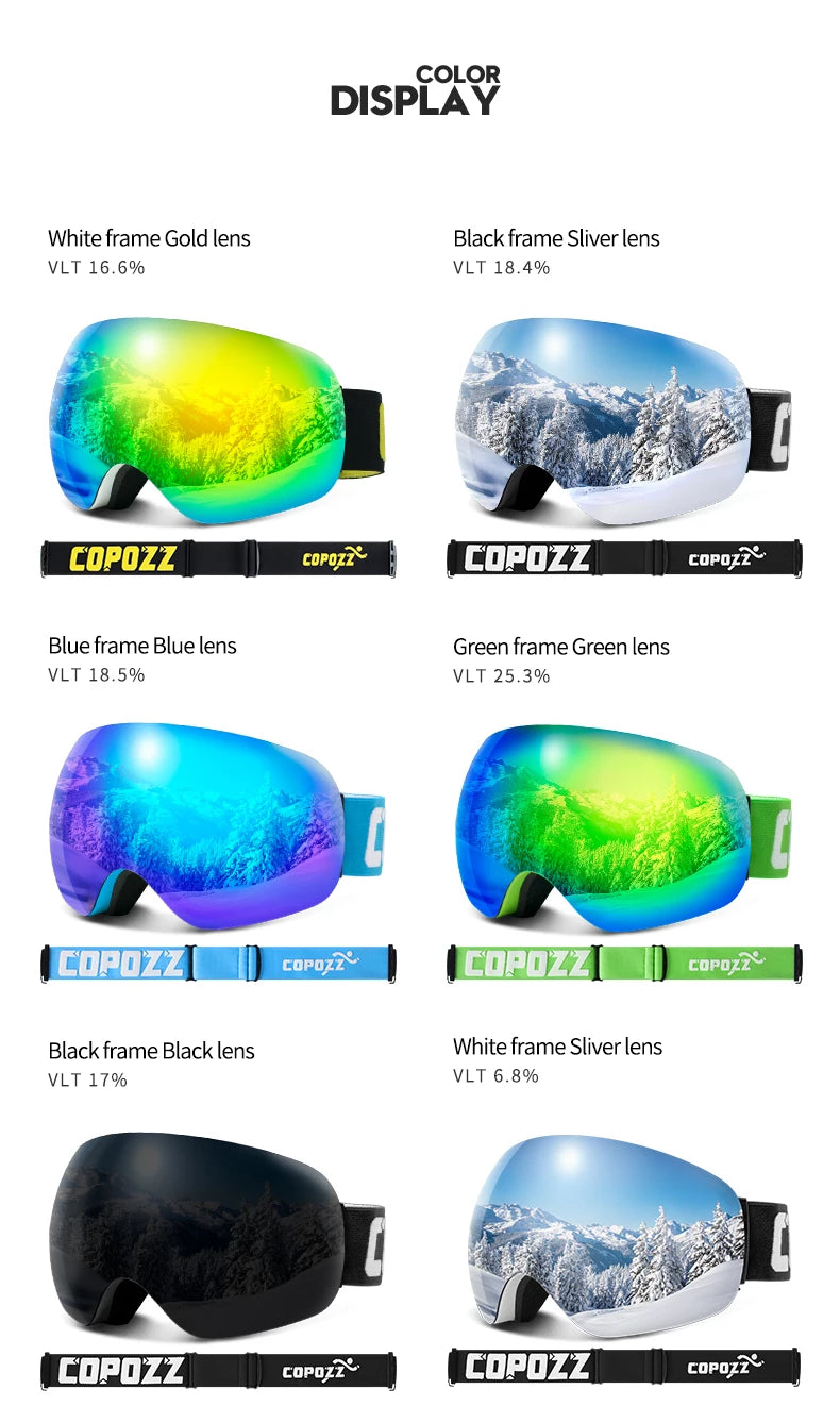 COPOZZ Winter Sports Ski Goggles