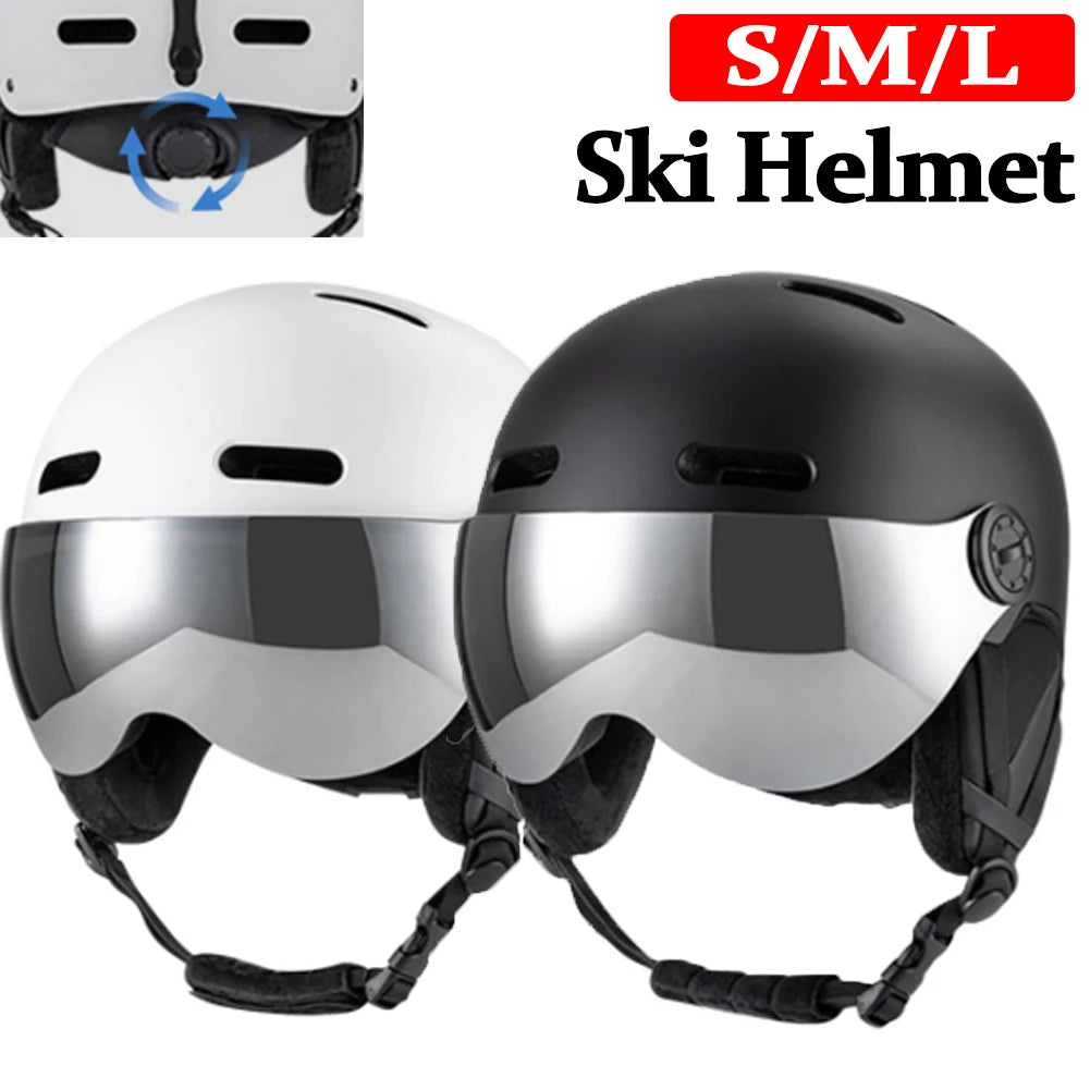 Ski Helmet with Goggles for Men & Women - Lightweight Winter Safety