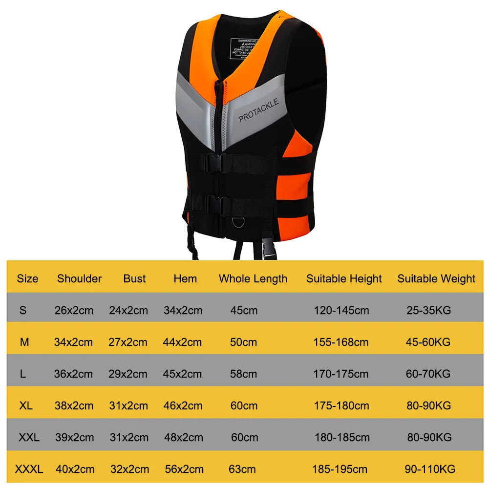 Neoprene Adult Life Jacket Safety Vest