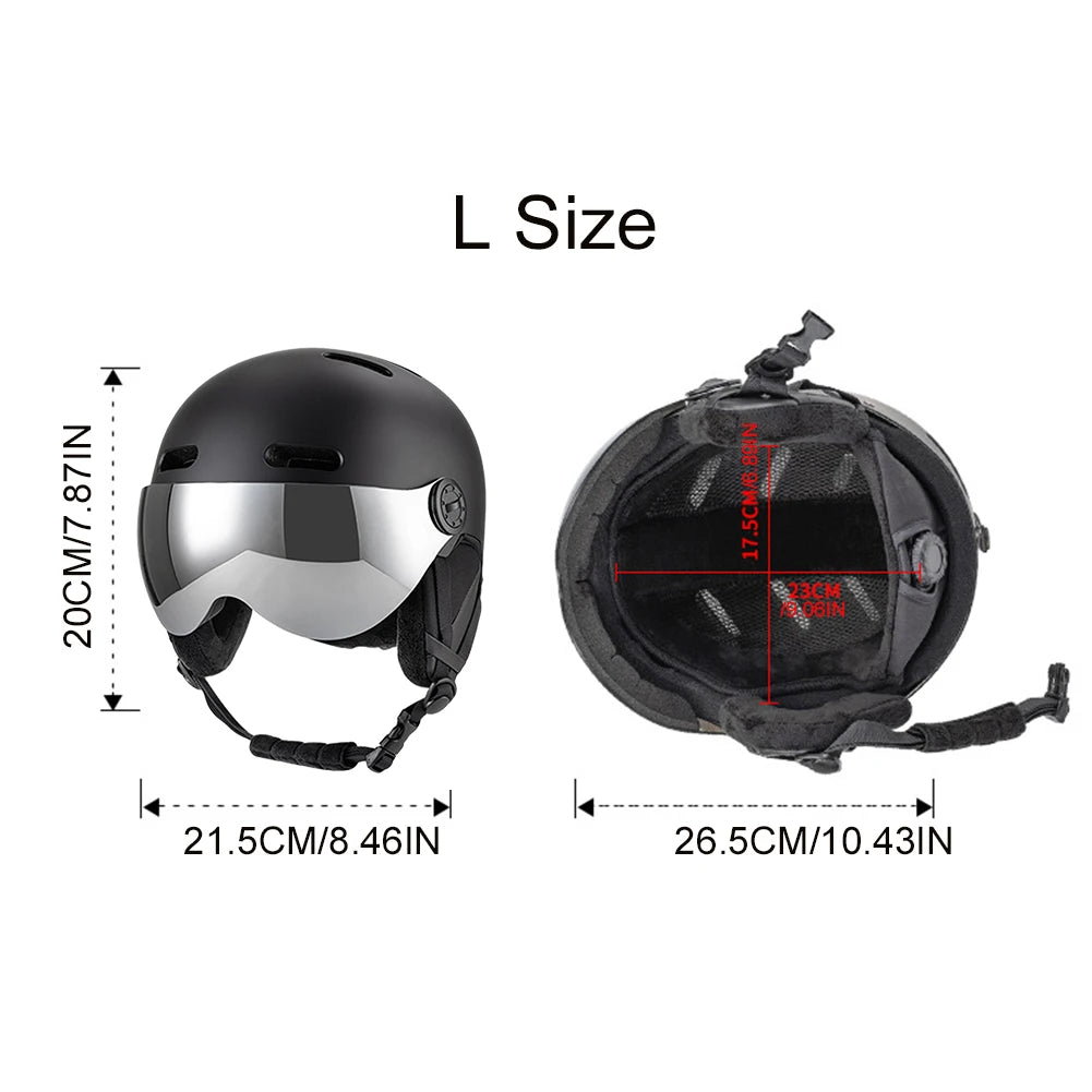 Ski Helmet with Goggles for Men & Women - Lightweight Winter Safety