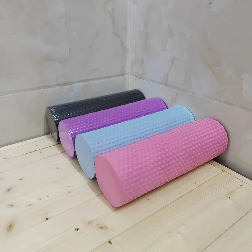 Yoga Roller EVA Foam Cylinder - 9.5cm x 29.7cm for Pilates & Home Workouts