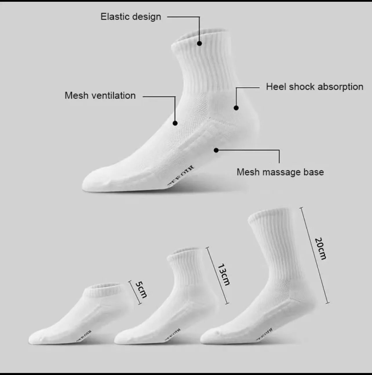 Men's Cotton Deodorant Winter Sports Socks