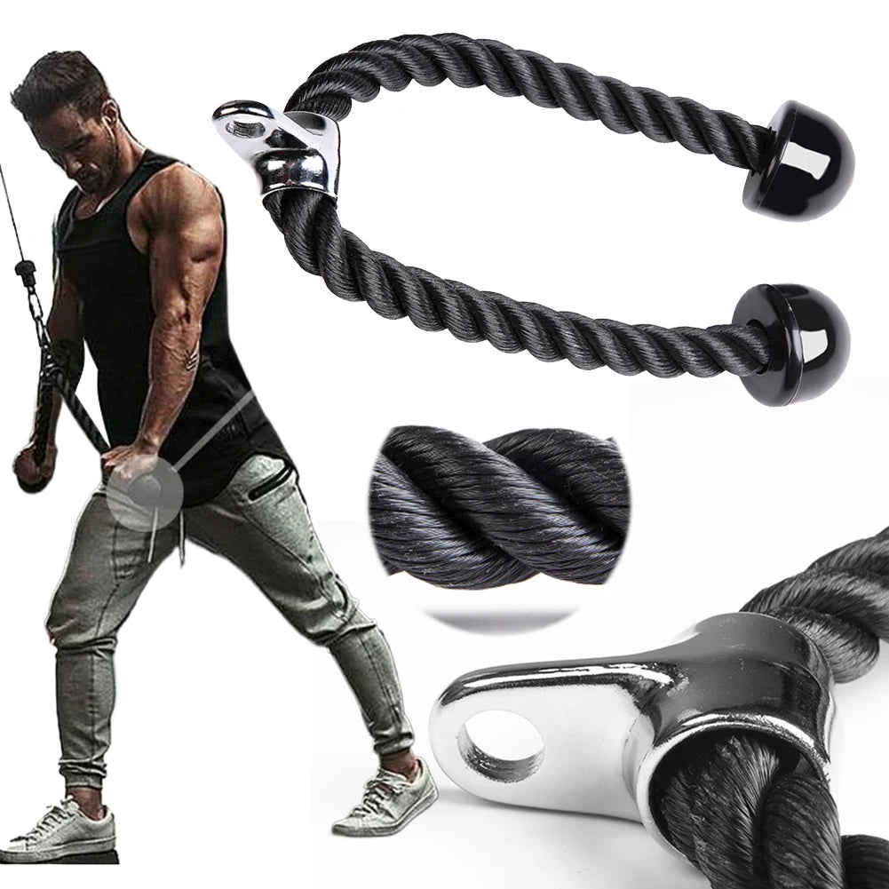 70cm Tricep Rope Resistance Bands Handles for Gym & Home Fitness