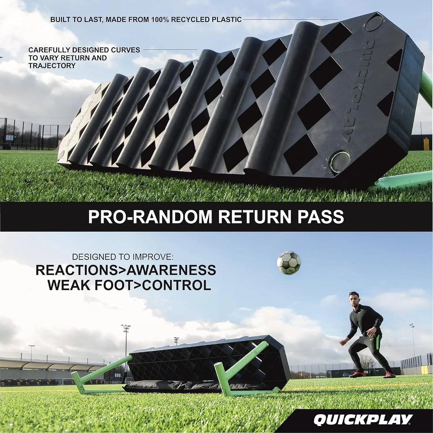 Replay Station Portable Soccer Rebounder - Dual Surface & Adjustable Angle