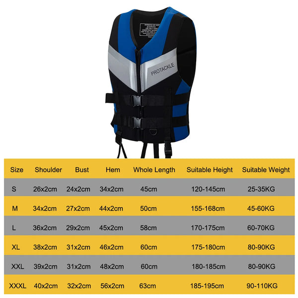 Neoprene Adult Life Jacket Safety Vest