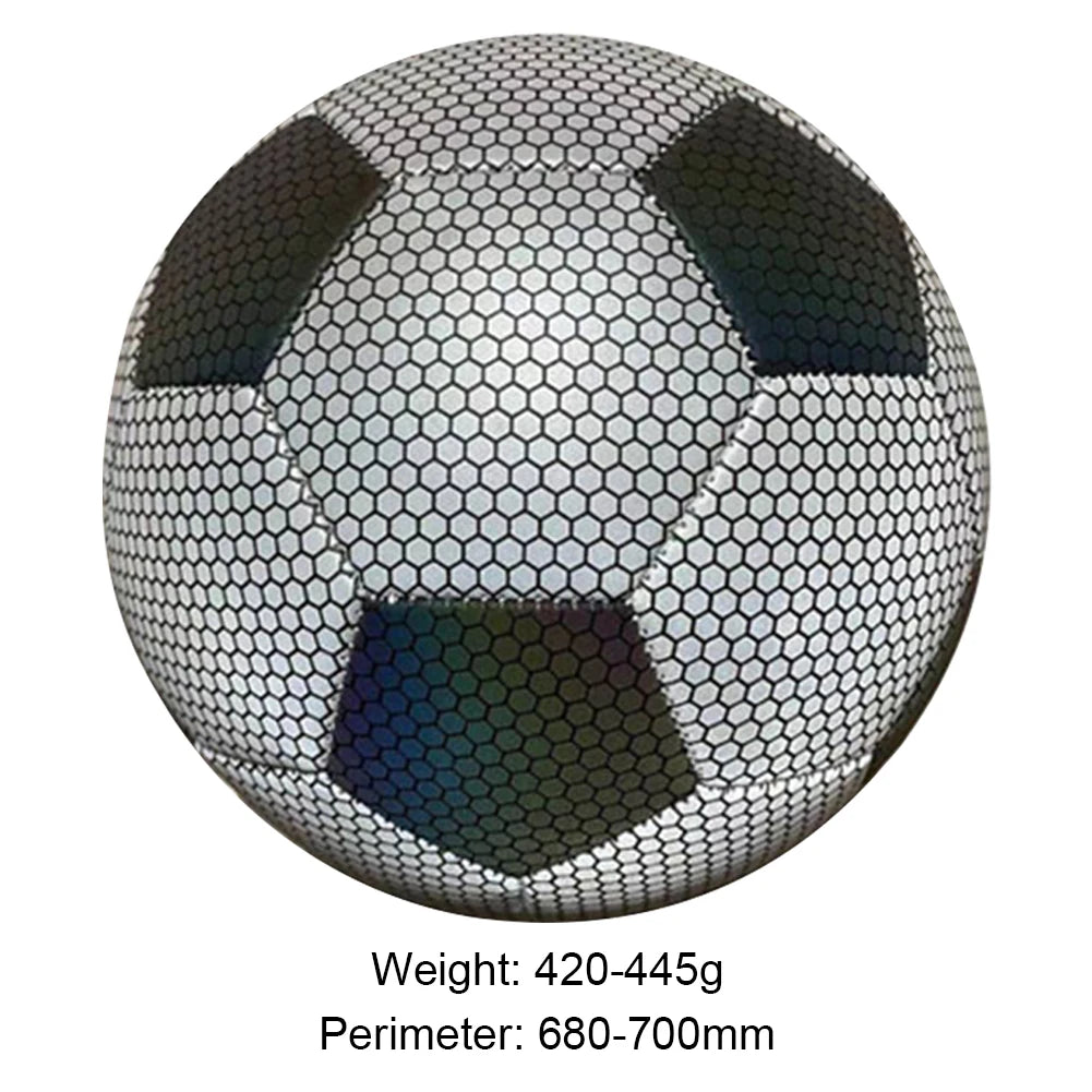 Luminous Reflective Soccer Ball – Size 5, Glow in the Dark