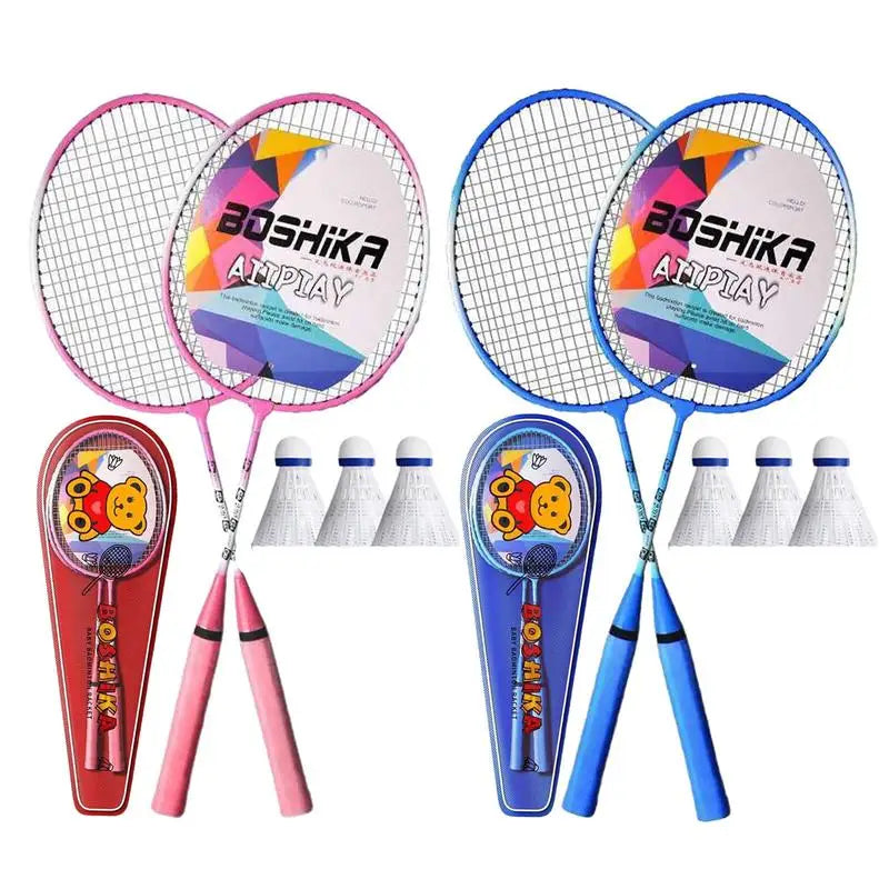 Portable Badminton Set with Carrying Bag & 3 Shuttlecocks