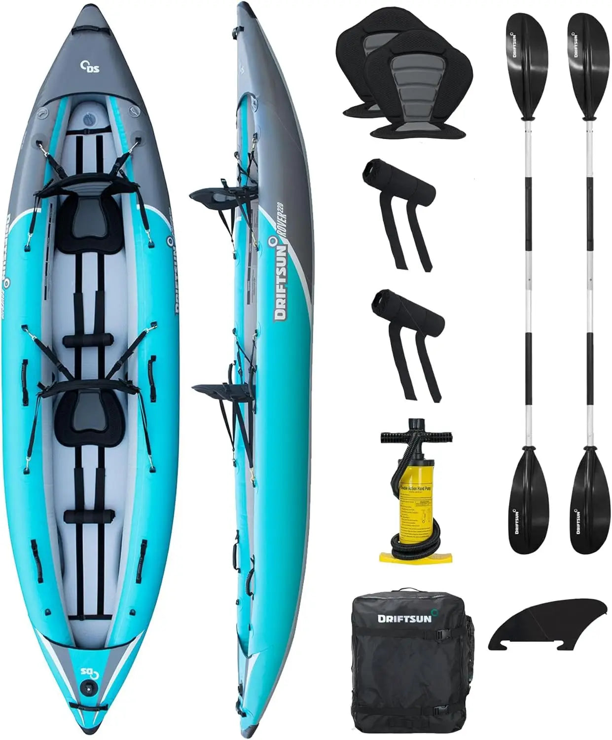 Rover Inflatable White Water Kayak for 1-2 Adults