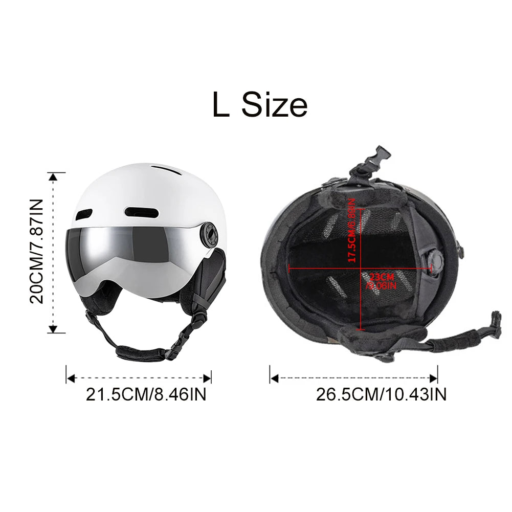 Ski Helmet with Goggles for Men & Women - Lightweight Winter Safety