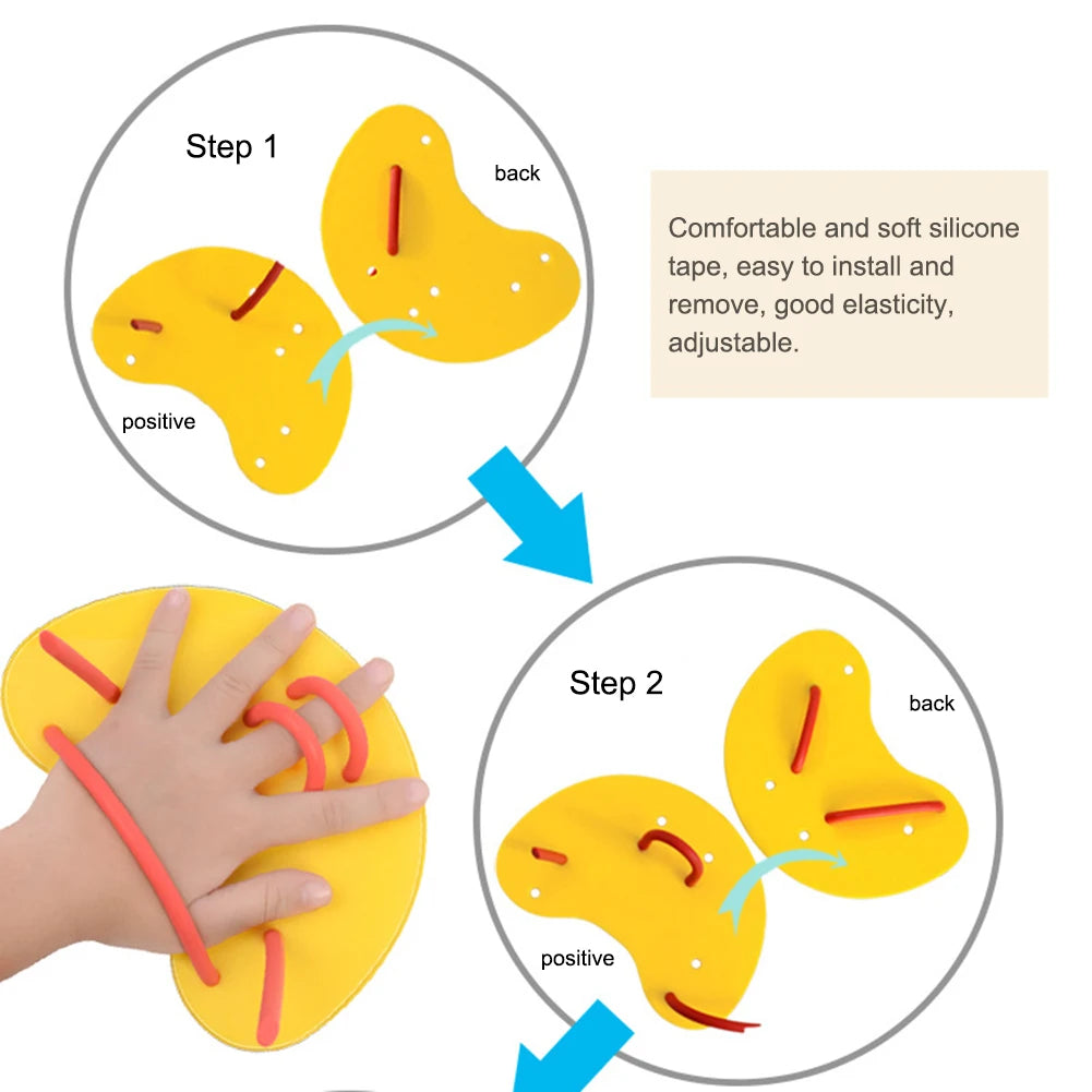 Silicone Swimming Paddles Training Gloves