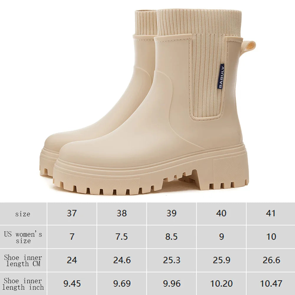 Women's Waterproof Chelsea Rain Boots