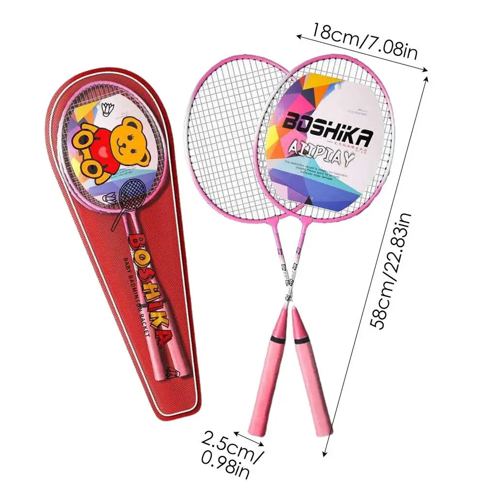 Portable Badminton Set with Carrying Bag & 3 Shuttlecocks