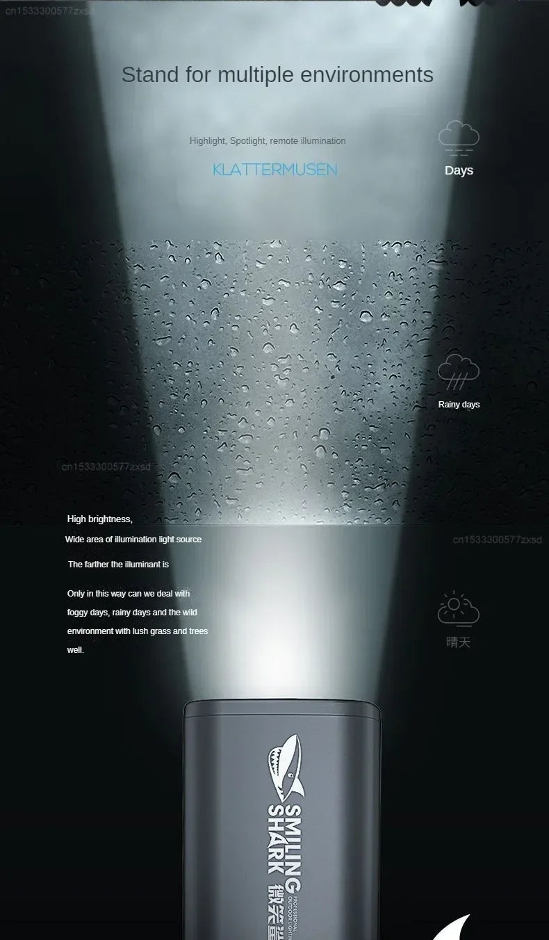 SMILING SHARK Outdoor Flashlight