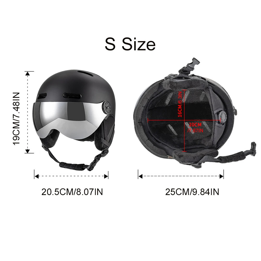 Ski Helmet with Goggles for Men & Women - Lightweight Winter Safety