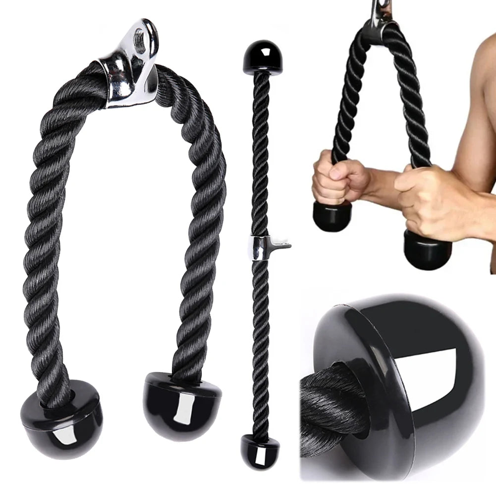 70cm Tricep Rope Resistance Bands Handles for Gym & Home Fitness