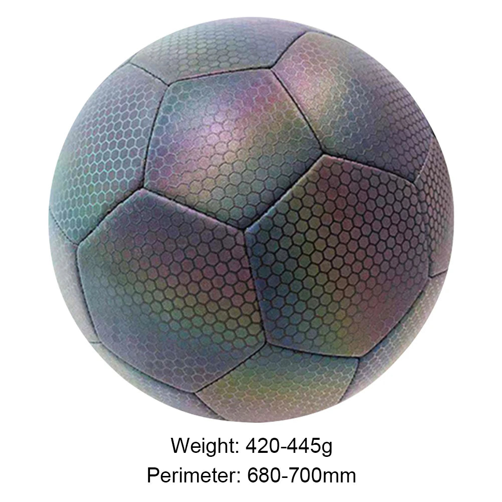 Luminous Reflective Soccer Ball – Size 5, Glow in the Dark