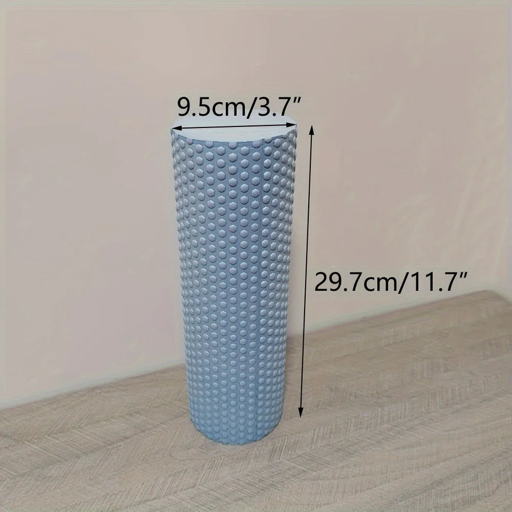 Yoga Roller EVA Foam Cylinder - 9.5cm x 29.7cm for Pilates & Home Workouts